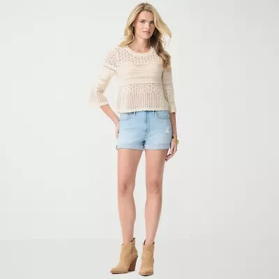 JS Jessica Simpson Womens High Rise Denim Short