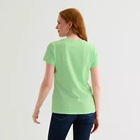 St. John's Bay Womens V Neck Short Sleeve T-Shirt