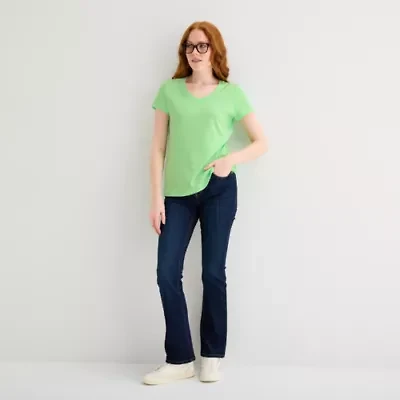 St. John's Bay Womens V Neck Short Sleeve T-Shirt