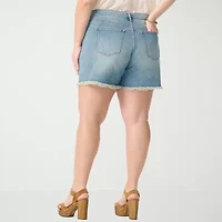 JS Jessica Simpson Womens High Rise Plus Bermuda Short