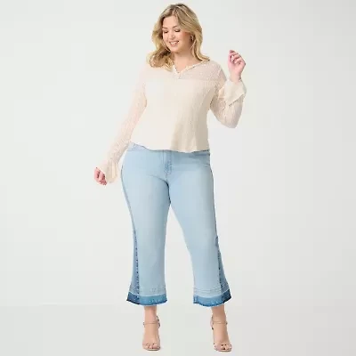 JS Jessica Simpson Womens - Plus High Rise Flare Leg Jean