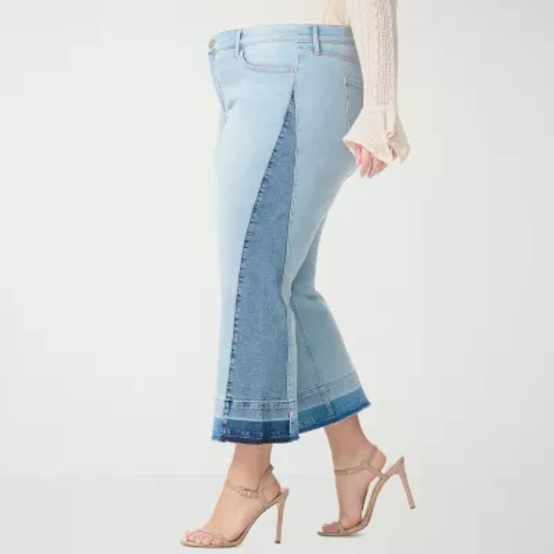 JS Jessica Simpson Womens - Plus High Rise Flare Leg Jean