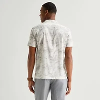 J. Ferrar Floral Mens Short Sleeve Camp Shirt