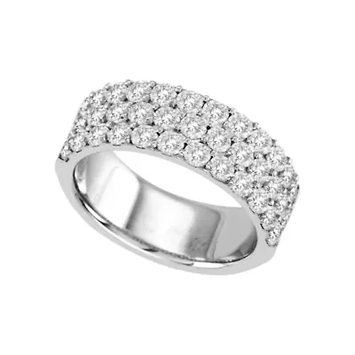 2 CT.T.W. Natural Diamond Three-Row Band