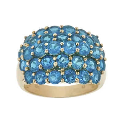 LIMITED QUANTITIES  Genuine Neon Apatite 10K Yellow Gold Ring