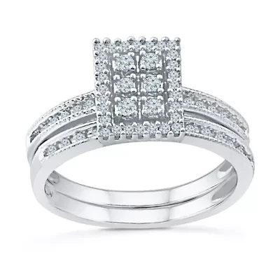Womens 1/3 CT.T.W. Natural Diamond 10K Gold Bridal Set