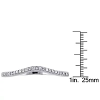 Womens 1/10 CT. T.W. Natural White Diamond 10K Gold Wedding Band