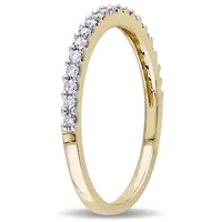 Womens 1/5 CT. Natural White Diamond 10K Gold Wedding Band