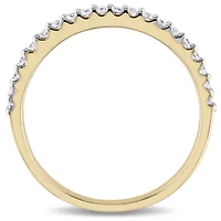 Womens 1/5 CT. Natural White Diamond 10K Gold Wedding Band