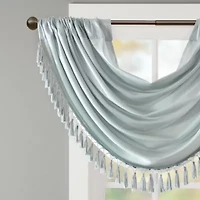 Madison Park Juline Faux Silk 38"W X 46"L Rod Pocket Valance