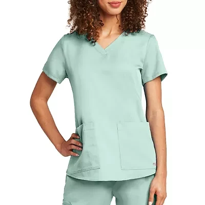 Grey's Anatomy™ by Barco Classic 71166 Aubrey 2-Pocket Womens V Neck Short Sleeve Tag Free Scrub Top
