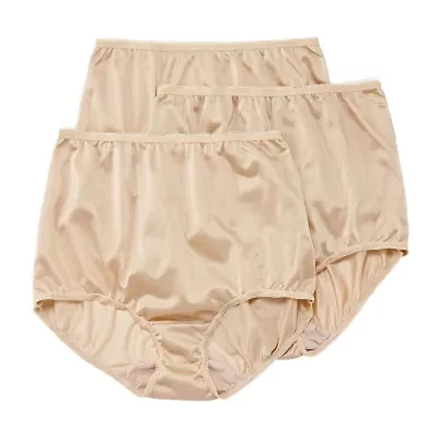 Underscore Nylon Womens 3 Pack Brief Panty 306455