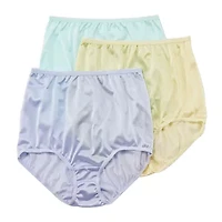 Underscore Nylon Womens 3 Pack Brief Panty