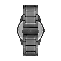 Relic By Fossil Rylan Mens Diamond Accent Gray Stainless Steel Bracelet Watch Zr77321