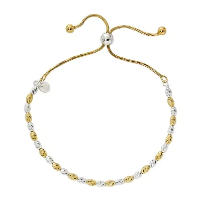Made in Italy Unisex Adult 24K Gold Over Silver Bolo Bracelet
