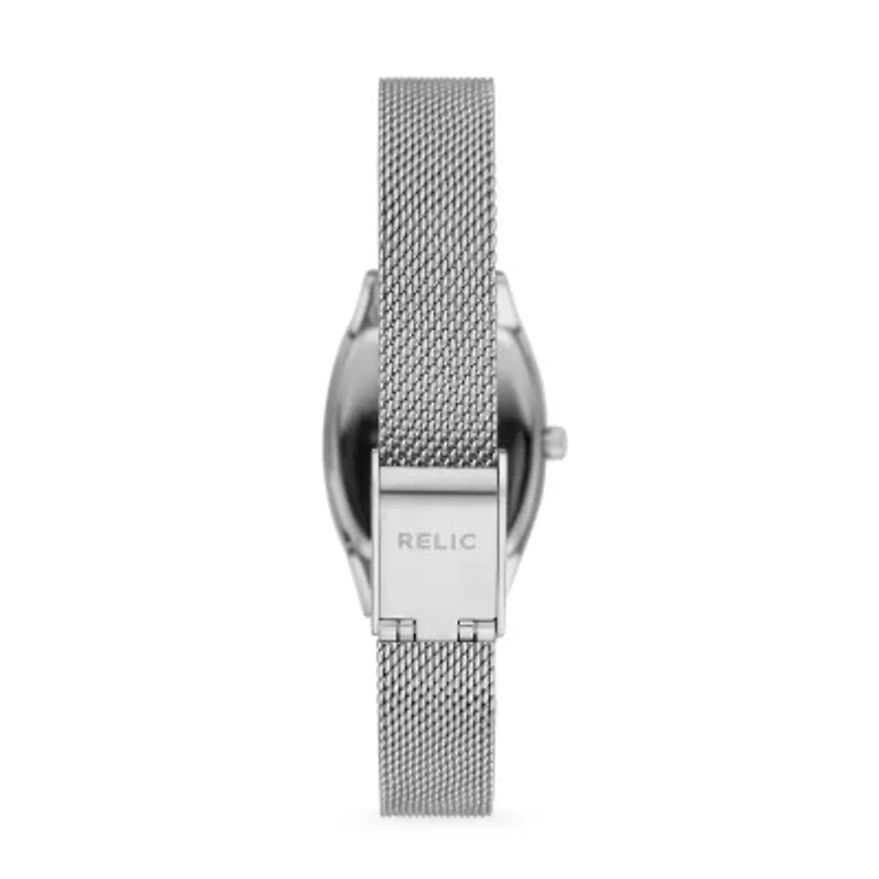 Relic By Fossil Everly Womens Silver Tone Stainless Steel Bracelet Watch Zr34620