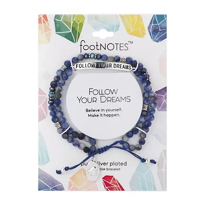 Footnotes Dream Silver Over Brass 8 1/2 Inch Link Bolo Bracelet