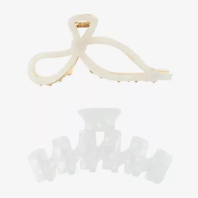 Arizona Ivory Bow 2-pc. Hair Clip