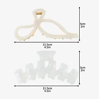 Arizona Ivory Bow 2-pc. Hair Clip