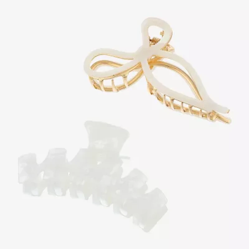 Arizona Ivory Bow 2-pc. Hair Clip