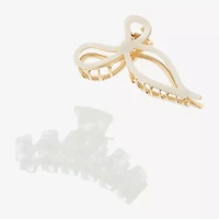 Arizona Ivory Bow 2-pc. Hair Clip