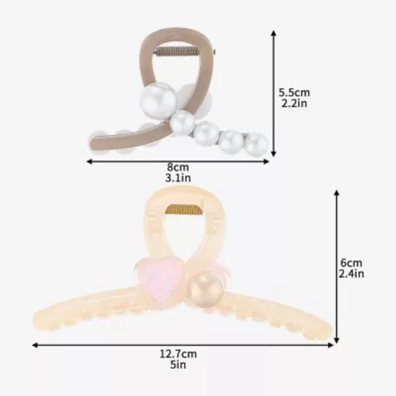 Arizona Simulated Pearl 2-pc. Hair Clip