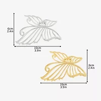 Arizona Gold Tone & Silver Tone Butterfly 2-pc. Hair Clip