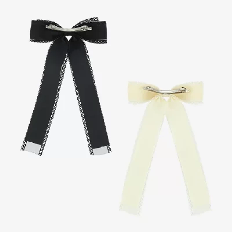 Arizona White & Black 2-pc. Hair Bow