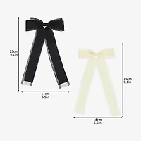 Arizona White & Black 2-pc. Hair Bow