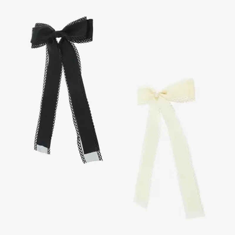 Arizona White & Black 2-pc. Hair Bow