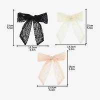 Arizona 3-pc. Multi Lace Bow Scrunchie Hair Ties