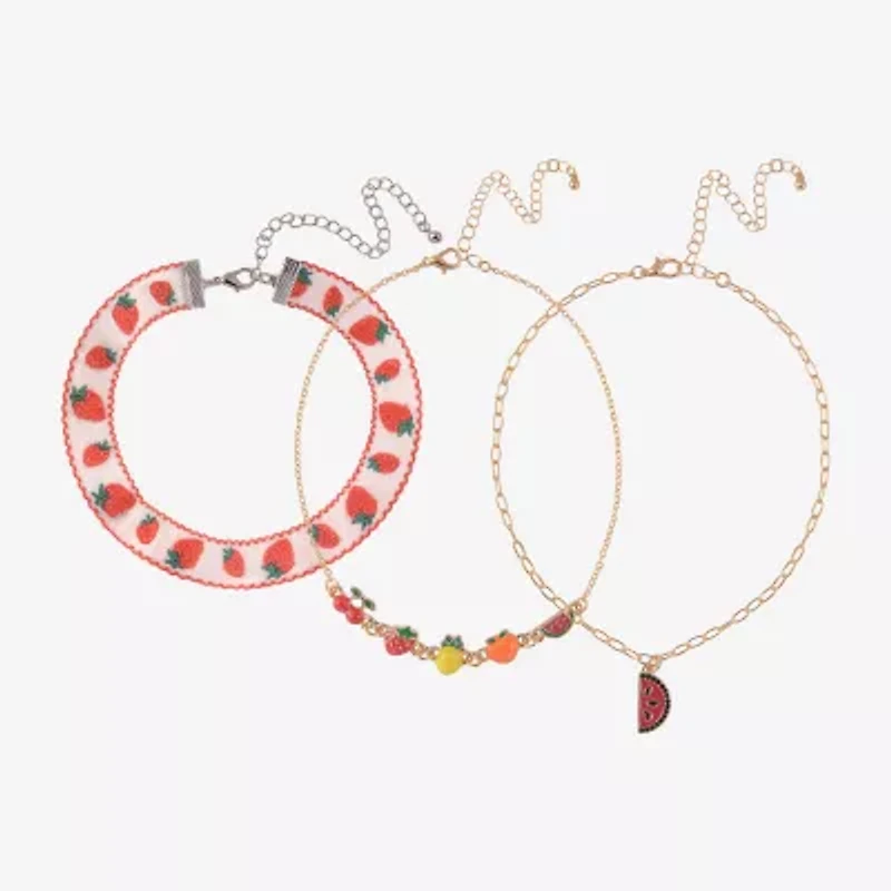 Arizona Fruit Womens Cherries 3-pc. Necklace Set