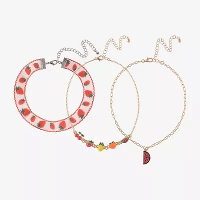 Arizona Fruit Womens Cherries 3-pc. Necklace Set