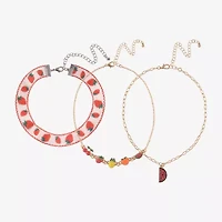 Arizona Fruit Womens Cherries 3-pc. Necklace Set