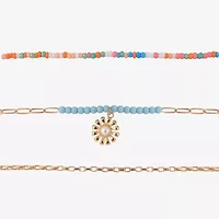 Arizona Womens 5-pc. Beaded Bracelet Set