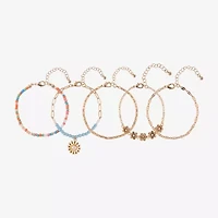 Arizona Womens 5-pc. Beaded Bracelet Set