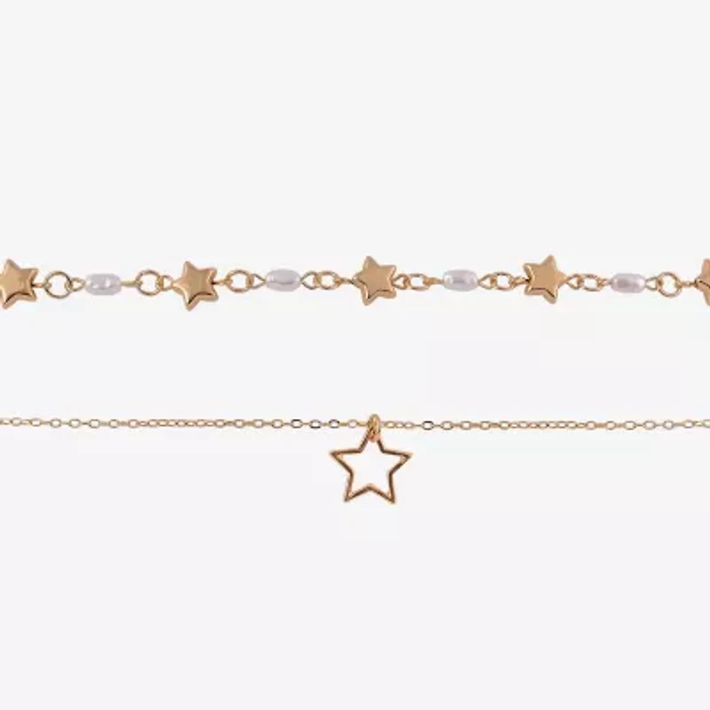 Arizona Gold Tone Womens 16 Inch Strand Necklace
