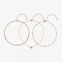 Arizona Gold Tone Womens Butterfly 3-pc. Necklace Set
