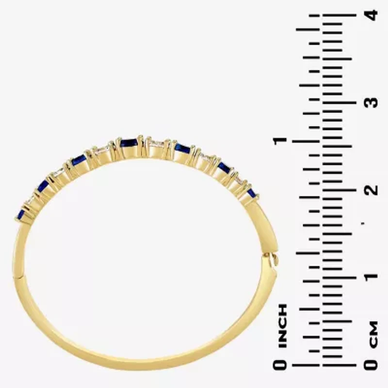 Sparkle Allure Graduating Womens Cubic Zirconia Pure Silver Over Brass Bangle Bracelet