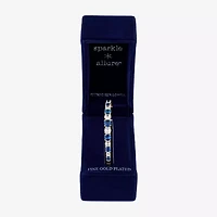 Sparkle Allure Graduating Womens Cubic Zirconia Pure Silver Over Brass Bangle Bracelet