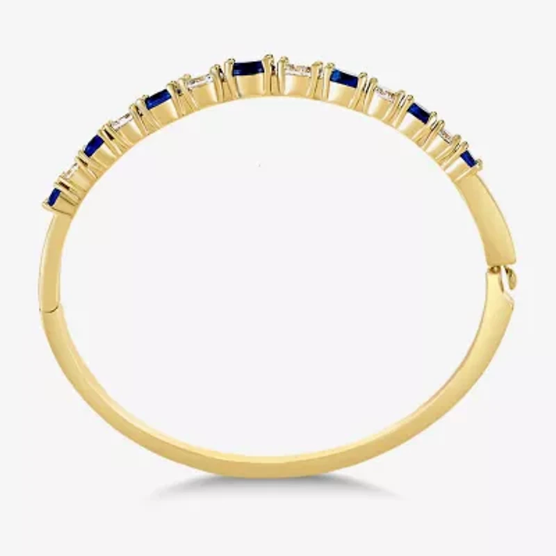 Sparkle Allure Graduating Womens Cubic Zirconia Pure Silver Over Brass Bangle Bracelet