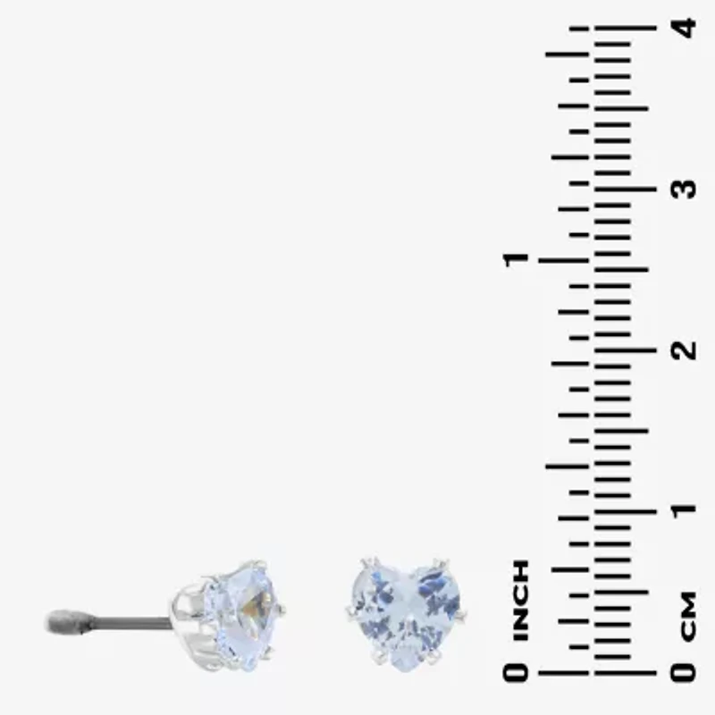 Sparkle Allure Light Up Box Womens Cubic Zirconia Pure Silver Over Brass Heart -pc. Jewelry Set