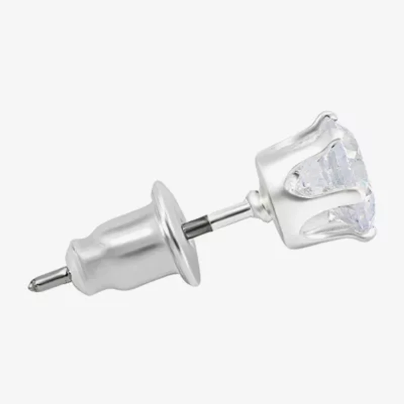 Sparkle Allure Light Up Box Womens Cubic Zirconia Pure Silver Over Brass Heart 2-pc. Jewelry Set