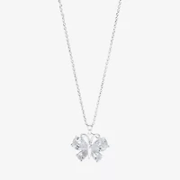 Sparkle Allure Light Up Box Womens Cubic Zirconia Pure Silver Over Brass Butterfly -pc. Jewelry Set