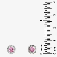 Sparkle Allure Light Up Box Halo Womens Cubic Zirconia Pure Silver Over Brass Square 2-pc. Jewelry Set