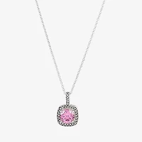Sparkle Allure Light Up Box Halo Womens Cubic Zirconia Pure Silver Over Brass Square 2-pc. Jewelry Set