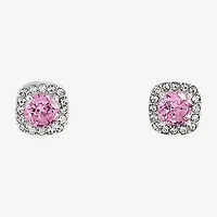 Sparkle Allure Light Up Box Halo Womens Cubic Zirconia Pure Silver Over Brass Square 2-pc. Jewelry Set