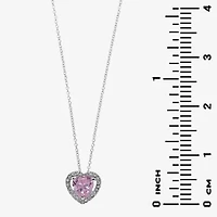 Sparkle Allure Light Up Box Halo Womens Cubic Zirconia Pure Silver Over Brass Heart 2-pc. Jewelry Set