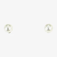 Sparkle Allure Light Up Box Womens Cubic Zirconia Simulated Pearl Pure Silver Over Brass Oval 2-pc. Jewelry Set
