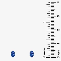 Sparkle Allure Light Up Box Womens Cubic Zirconia Pure Silver Over Brass Oval 2-pc. Jewelry Set